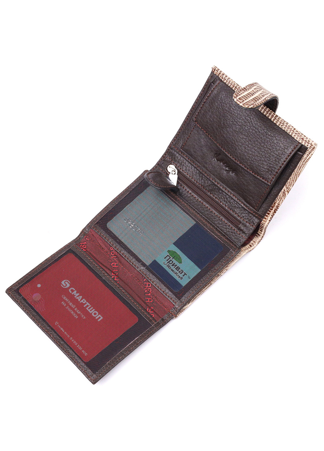 Кожаный кошелек 9,5х11,2х2 см Karya (257066661)