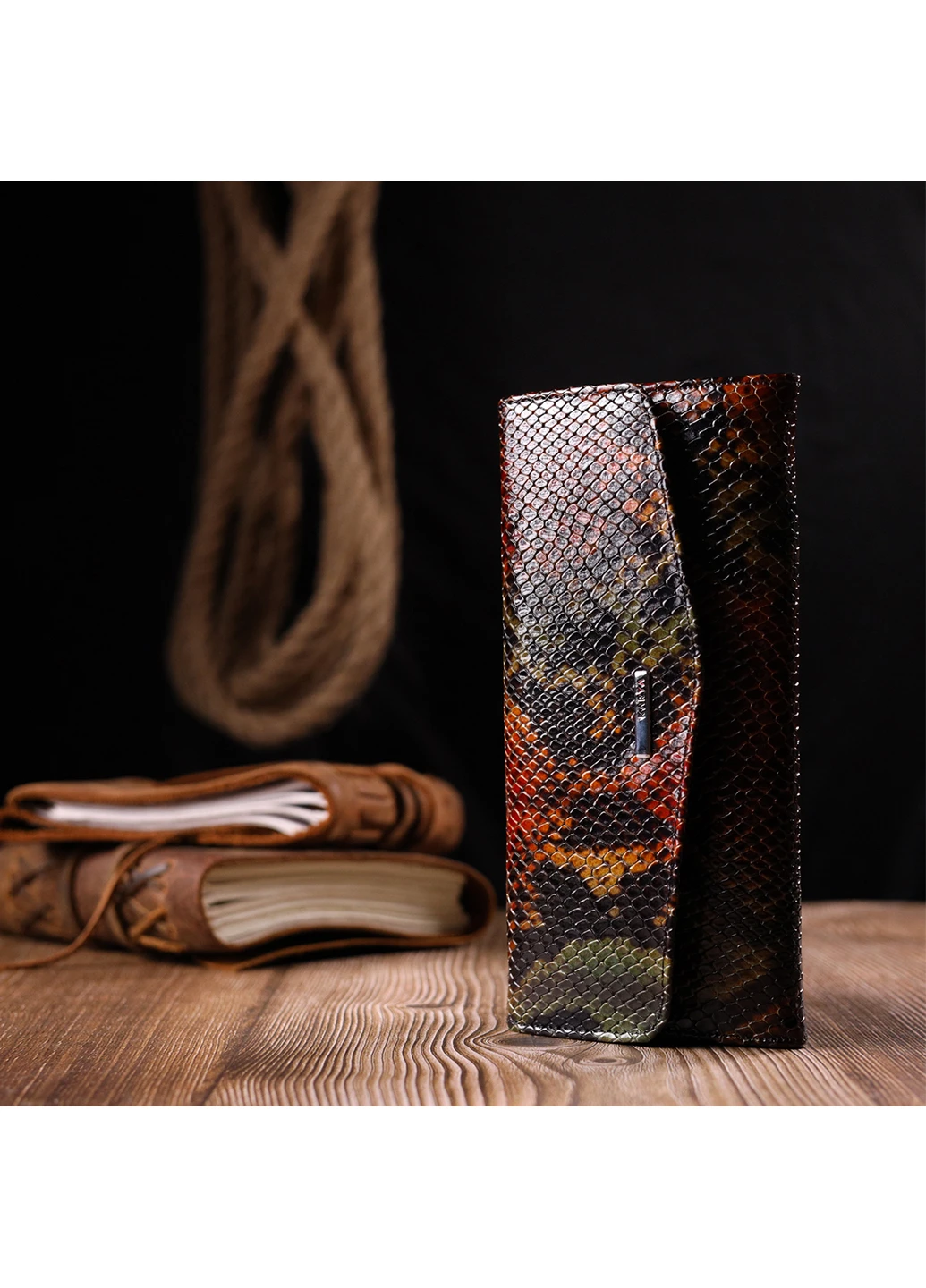 Жіночий шкіряний гаманець 19х9,5х2 см Karya (257065305)