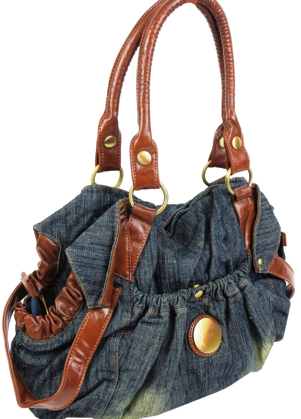 Містка жіноча джинсова, бавовняна сумка 38х31х11 см FASHION JEANS (257062831)