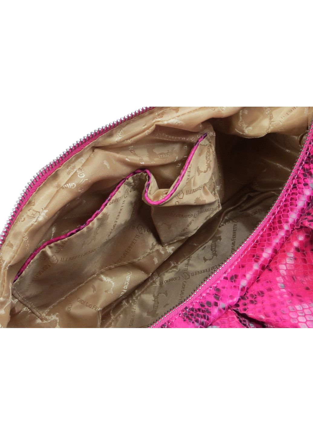 Жіноча сумка із натуральної шкіри під рептилію 42х22х12 см Giorgio Ferretti (257065158)
