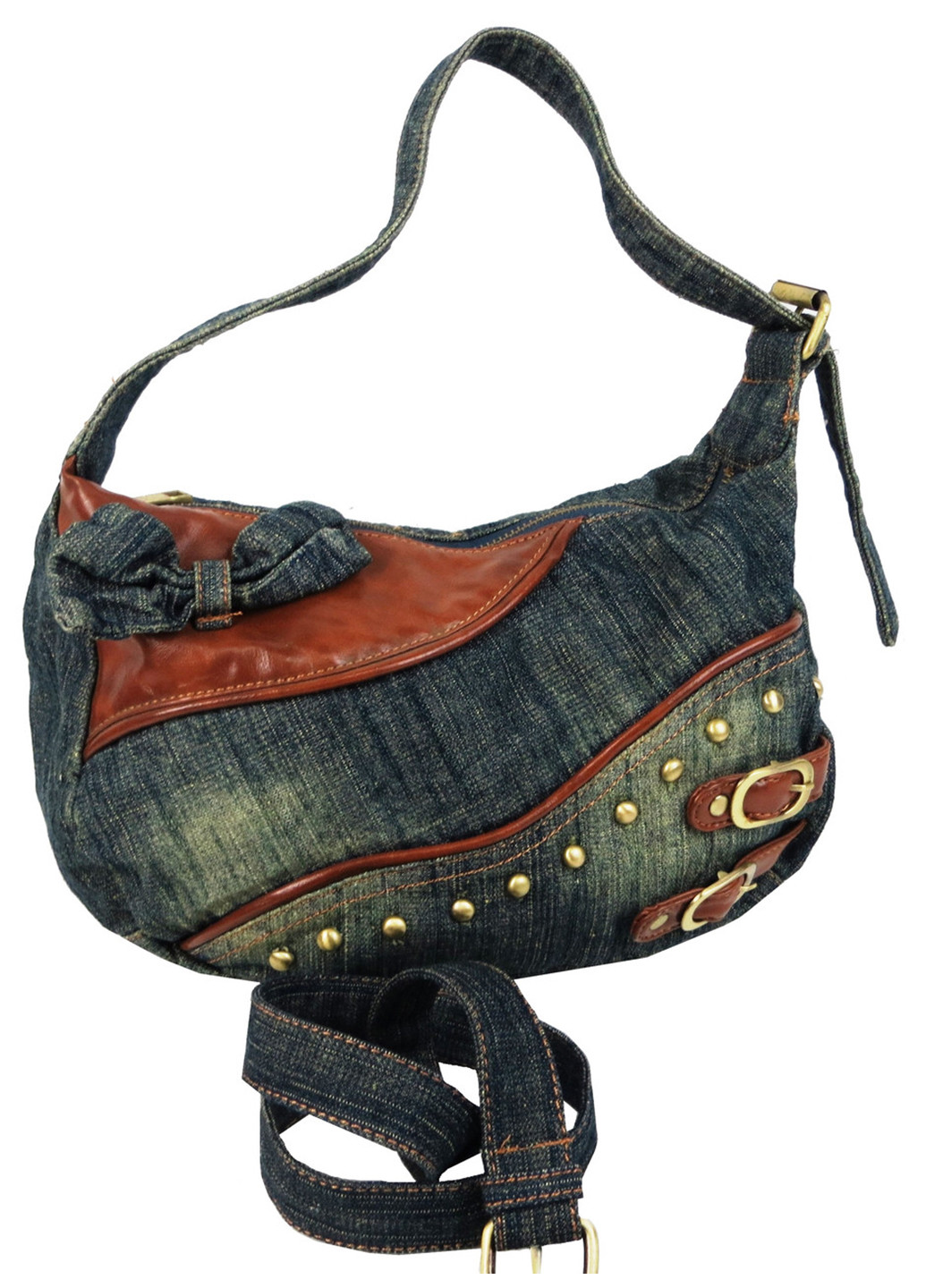 Невелика жіноча джинсова, бавовняна сумочка 28х18х12 см FASHION JEANS (257062830)