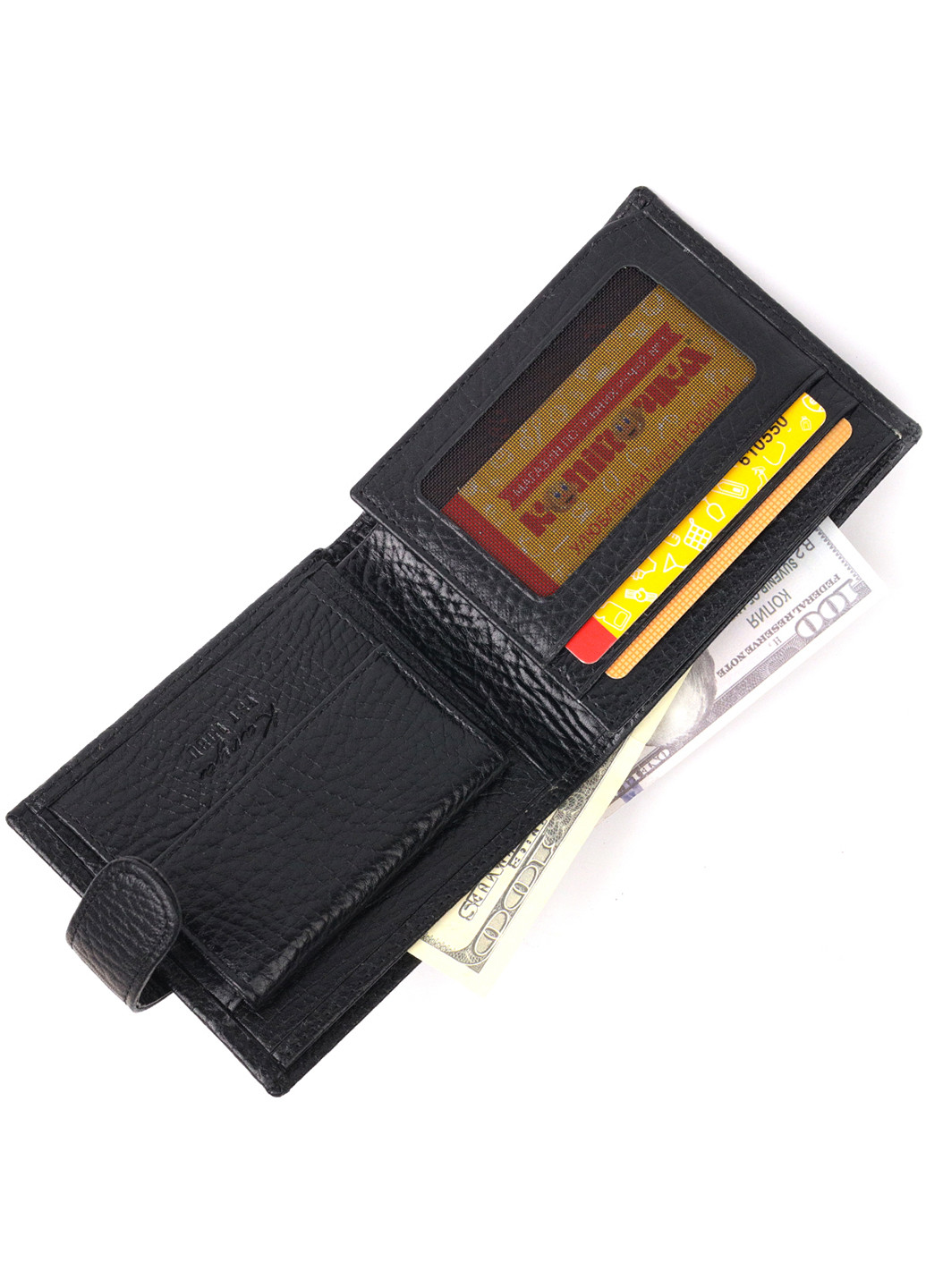 Чоловічий шкіряний гаманець 11,5х9,5х2 см Karya (257065317)