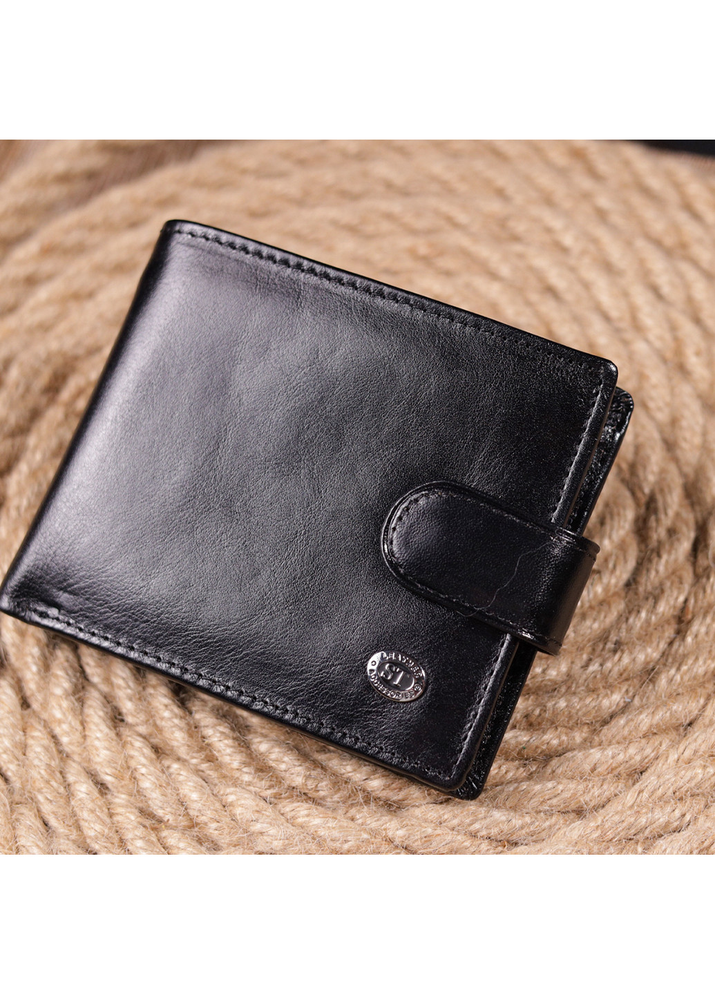 Чоловічий шкіряний гаманець 11х9,5х2 см st leather (257065384)