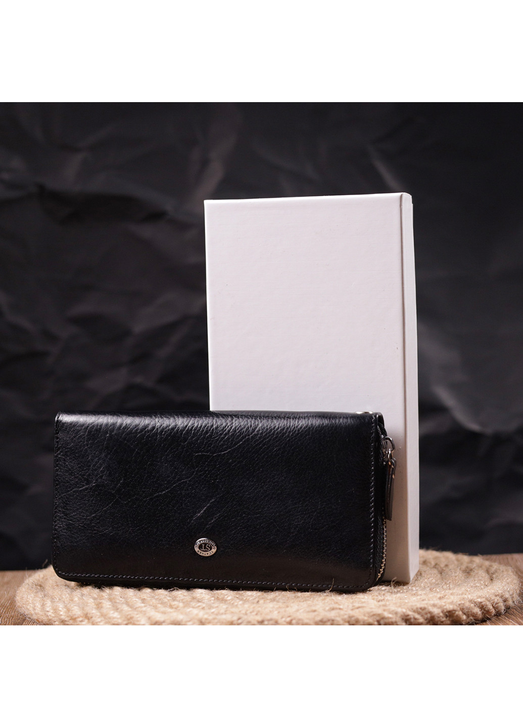 Чоловічий шкіряний гаманець 19х10х2 см st leather (257065381)