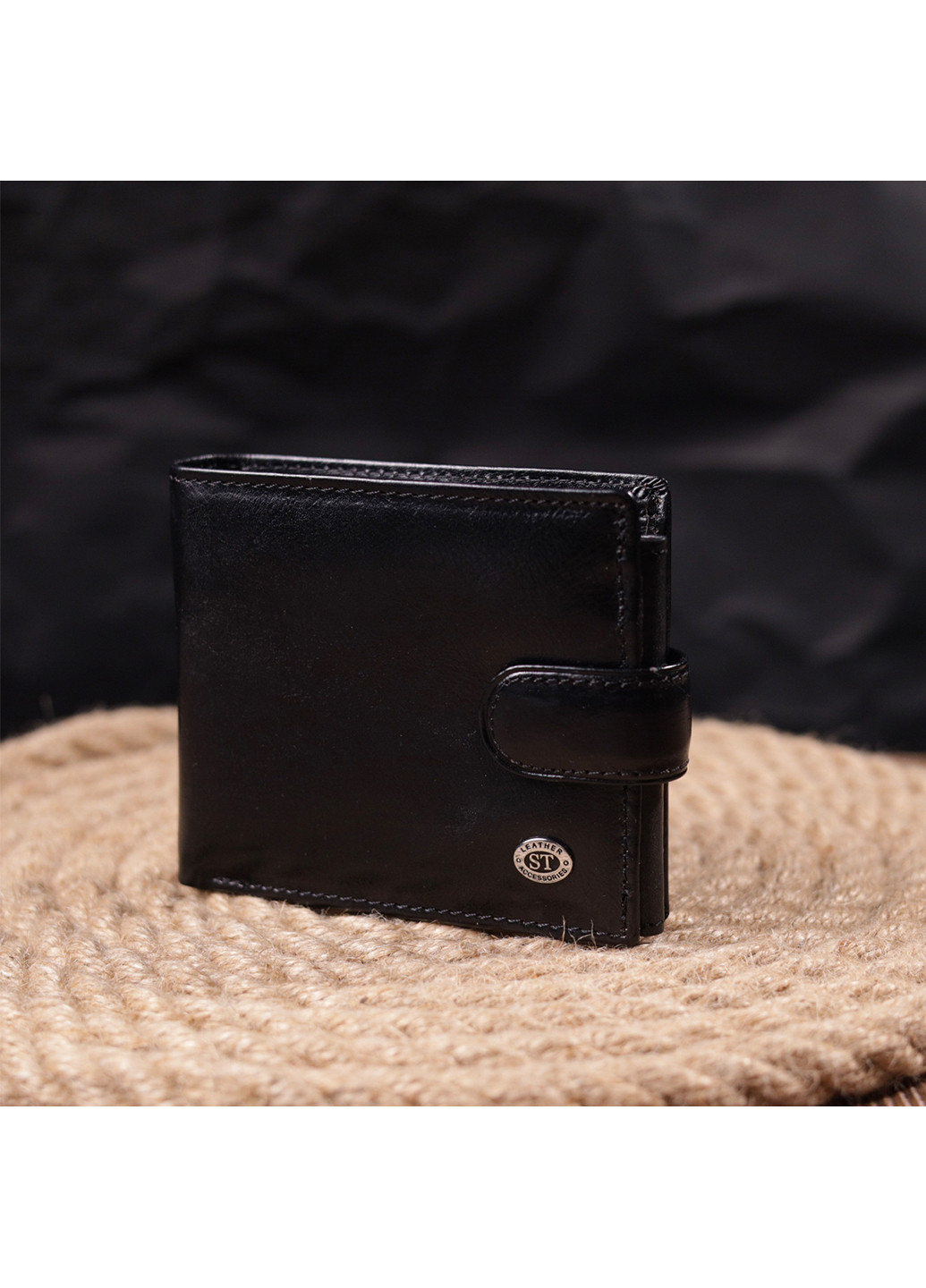 Мужской кожаный бумажник 11х9,5х2 см st leather (257065380)