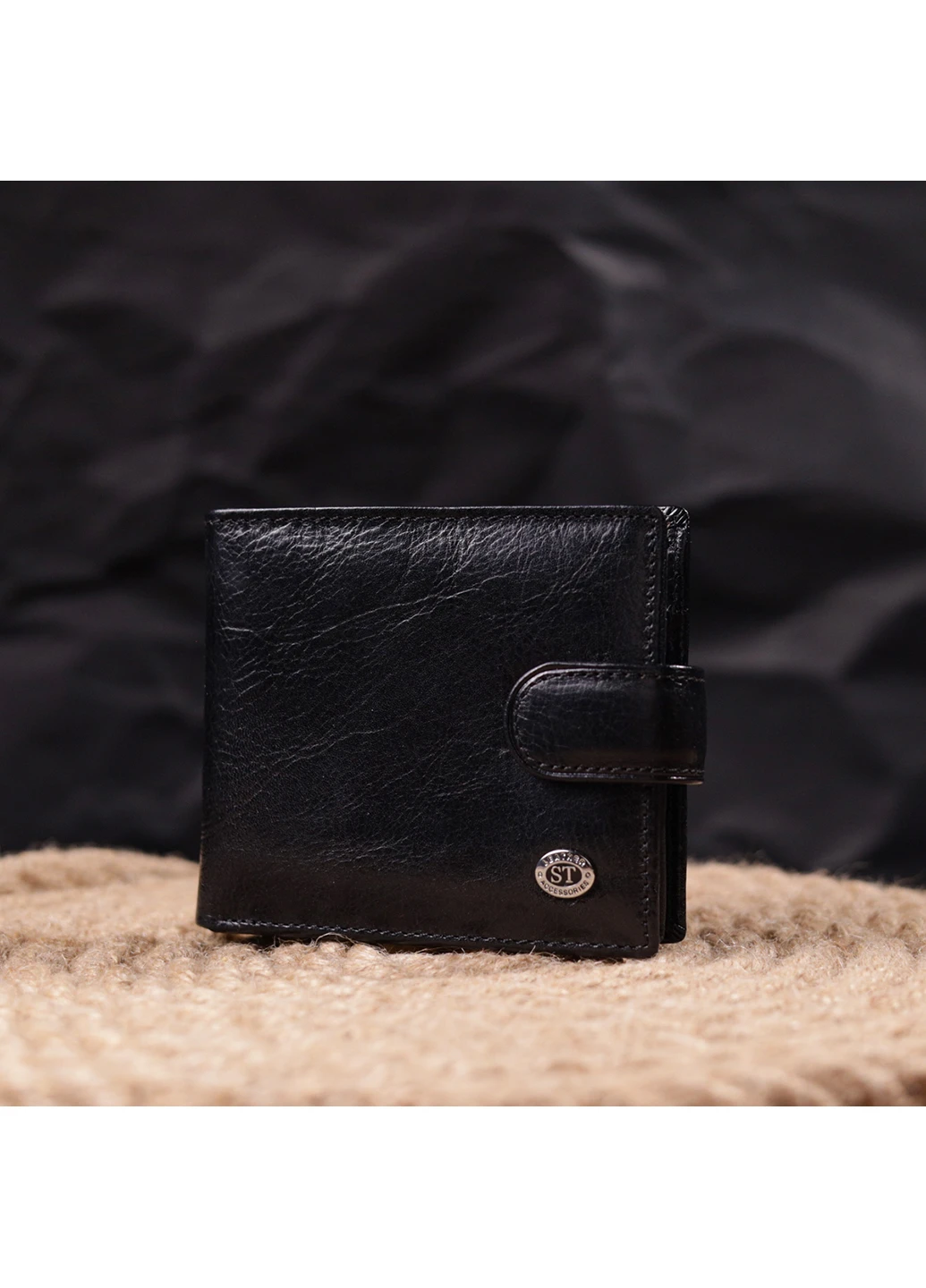 Чоловічий шкіряний гаманець 11х9х2,5 см st leather (257065383)