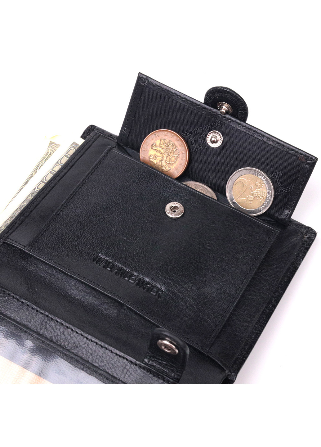 Мужской кожаный бумажник 10,5х14х2 см st leather (257065386)