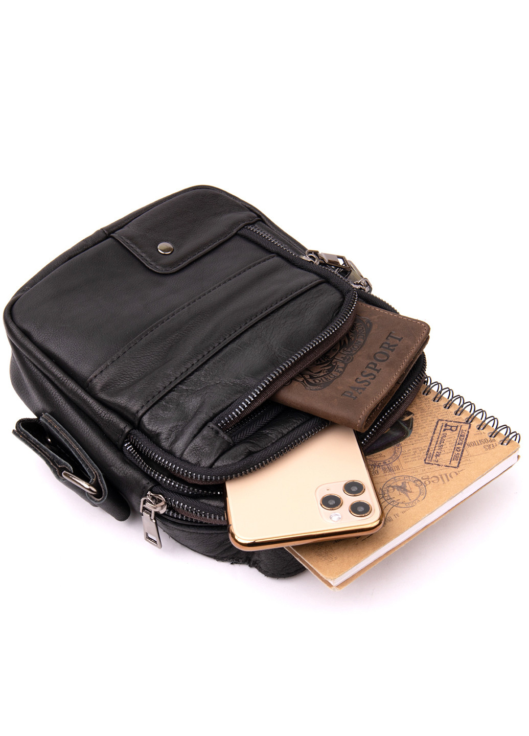 Мужская кожаная сумка 19х21,5х6 см Vintage (257066222)