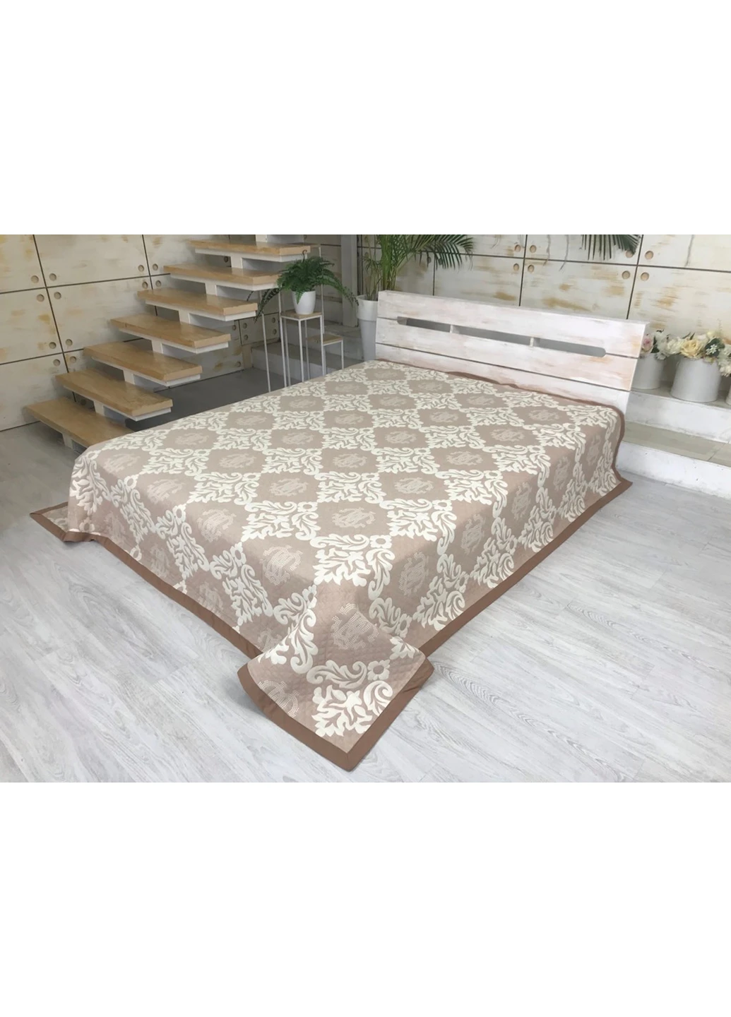 Покрывало на кровать 240х235 см CottonTwill (257066438)