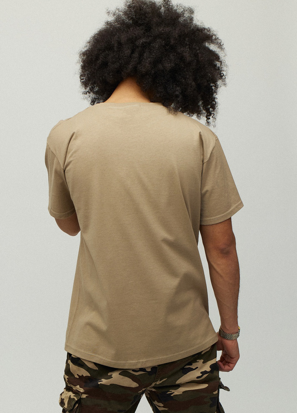 Хакі (оливкова) футболка чоловіча хакі з принтом YAPPI