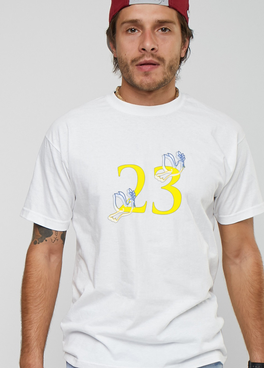 Белая футболка мужская с принтом белая YAPPI