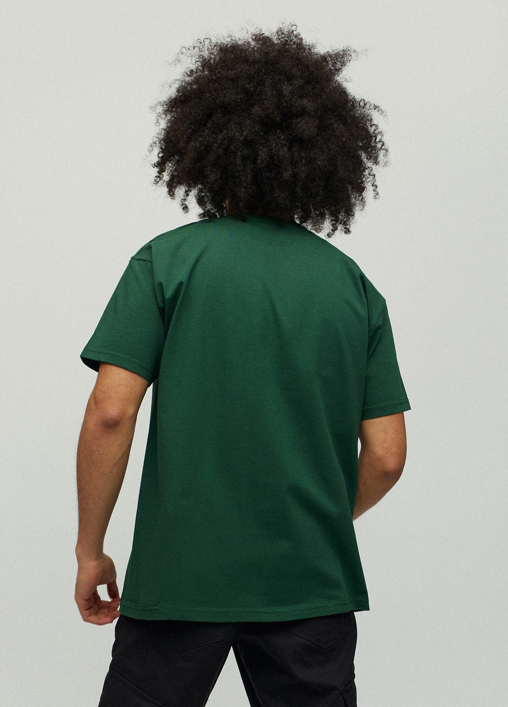 Темно-зеленая футболка мужская зеленая с принтом YAPPI