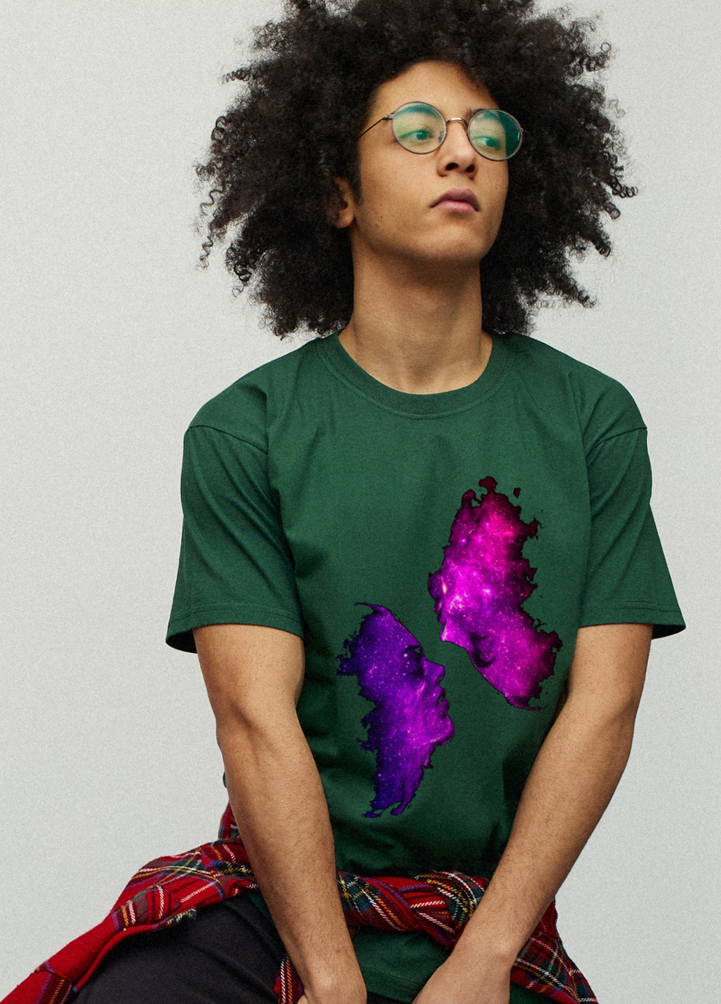 Темно-зеленая футболка мужская зеленая с принтом YAPPI