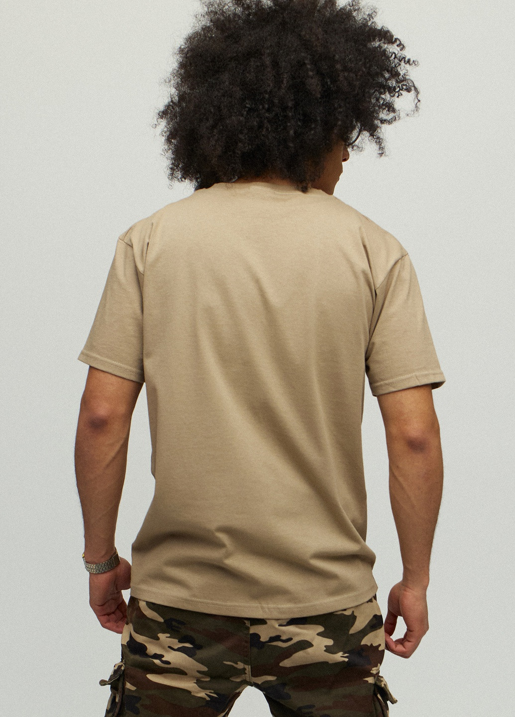 Хакі (оливкова) футболка чоловіча хакі з принтом YAPPI