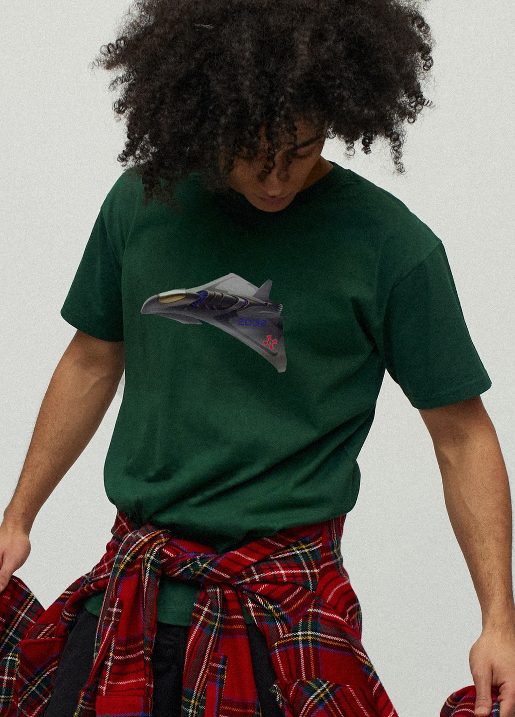 Темно-зеленая футболка мужская зеленая с принтом YAPPI