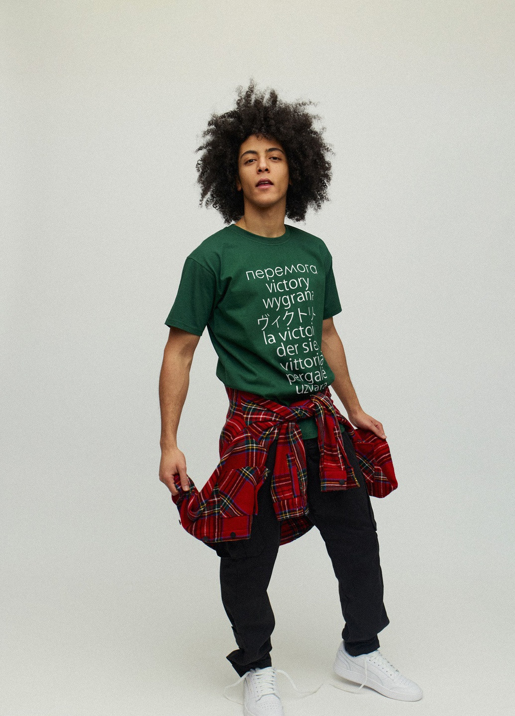 Темно-зелена футболка чоловіча зелена з принтом YAPPI