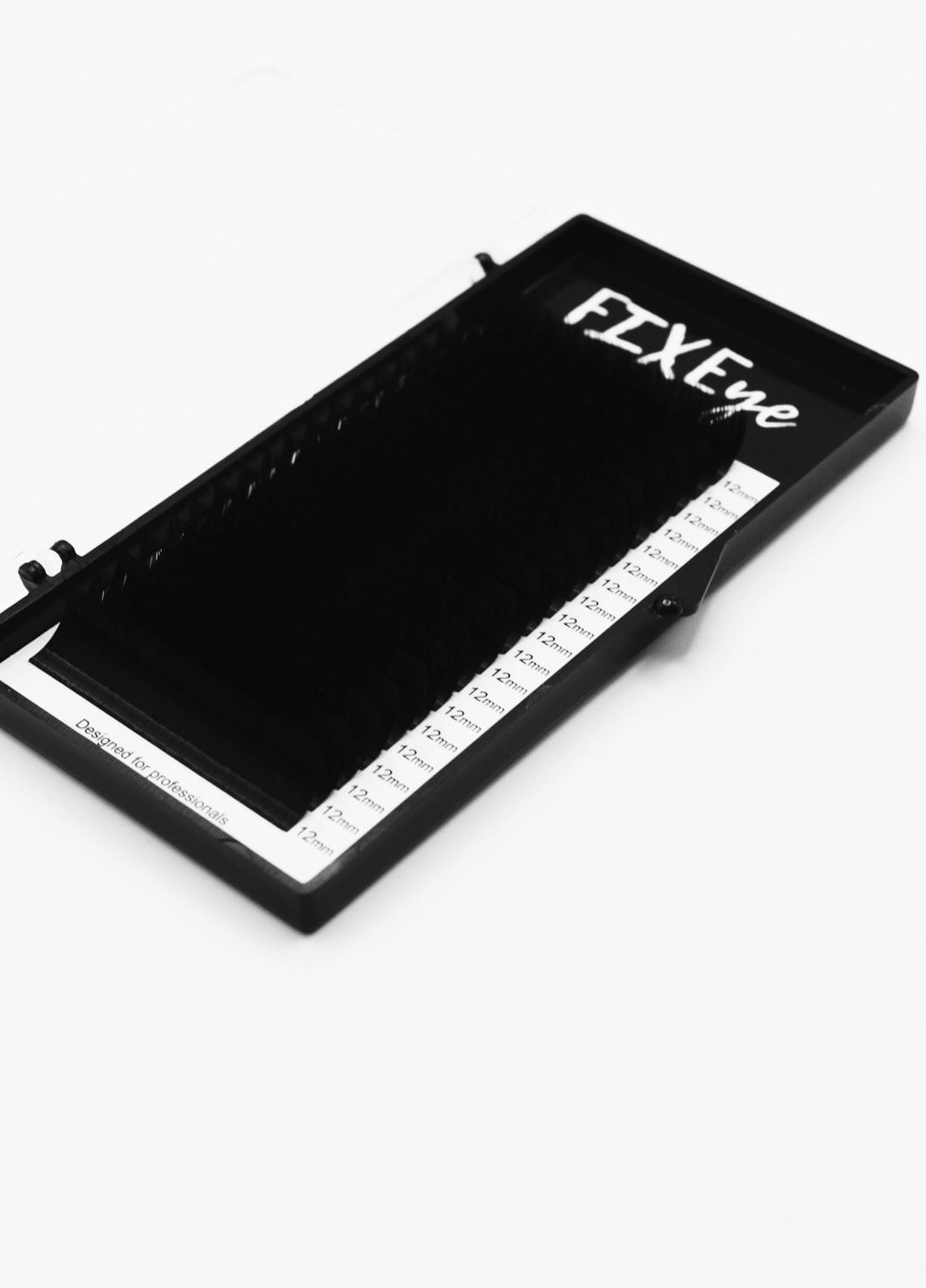 Вії для нарощування 20 ліній одна довжина чорні, вигин C, товщина 0.07мм, довжина 12мм FIXEye HYLON LASH (257086977)