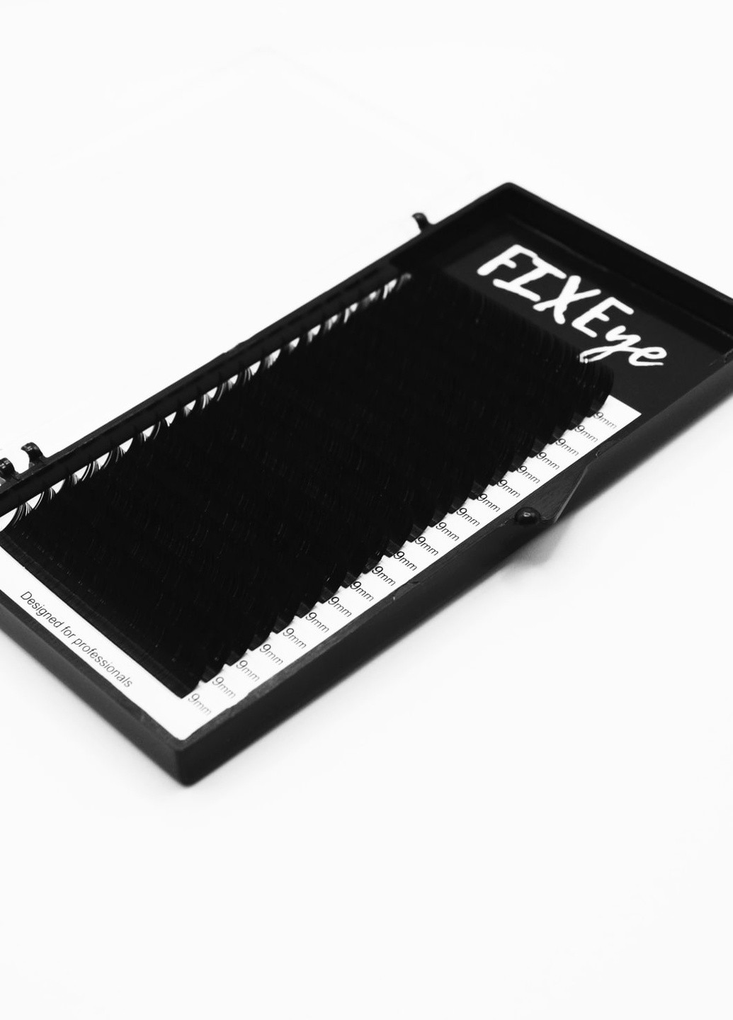 Вії для нарощування 20 ліній одна довжина чорні, вигин C, товщина 0.10мм, довжина 9мм FIXEye HYLON LASH (257086985)