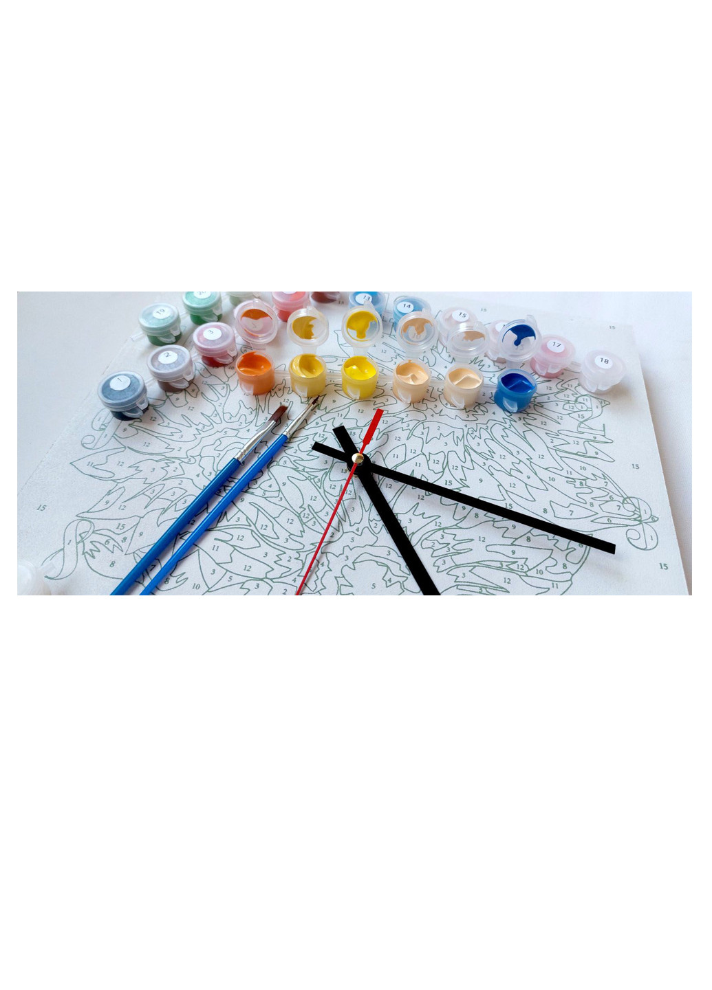 Набір малювання по номерах Годинник Піони ArtStory (257062786)