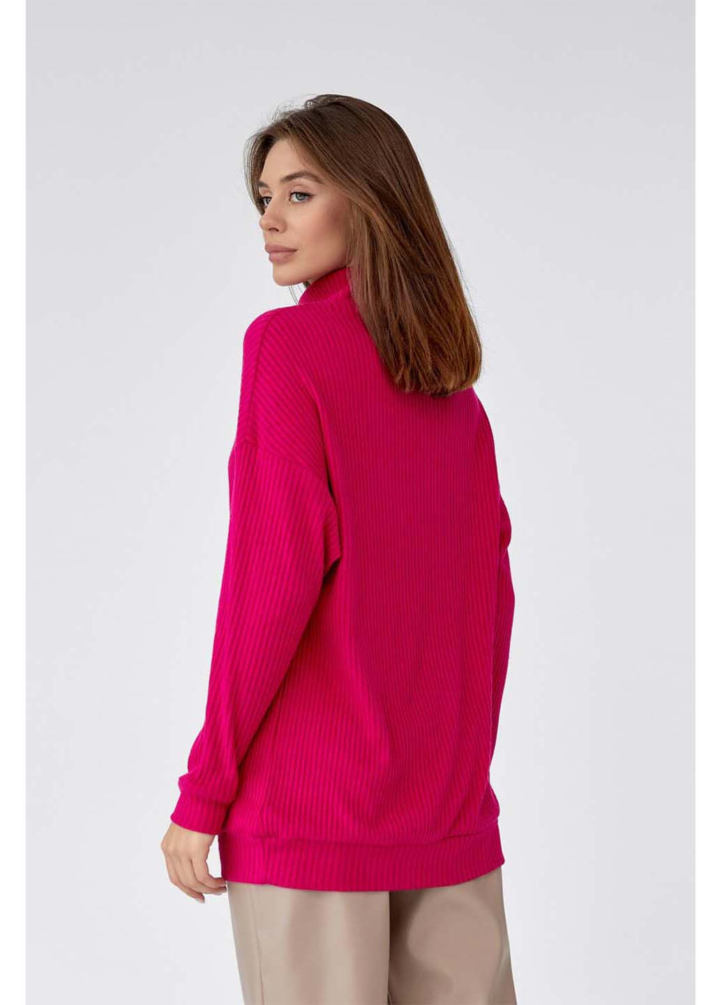 Малиновый демисезонный свитер SL-Fashion