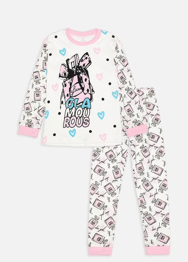 Розовая всесезон пижама для девочки Supermini