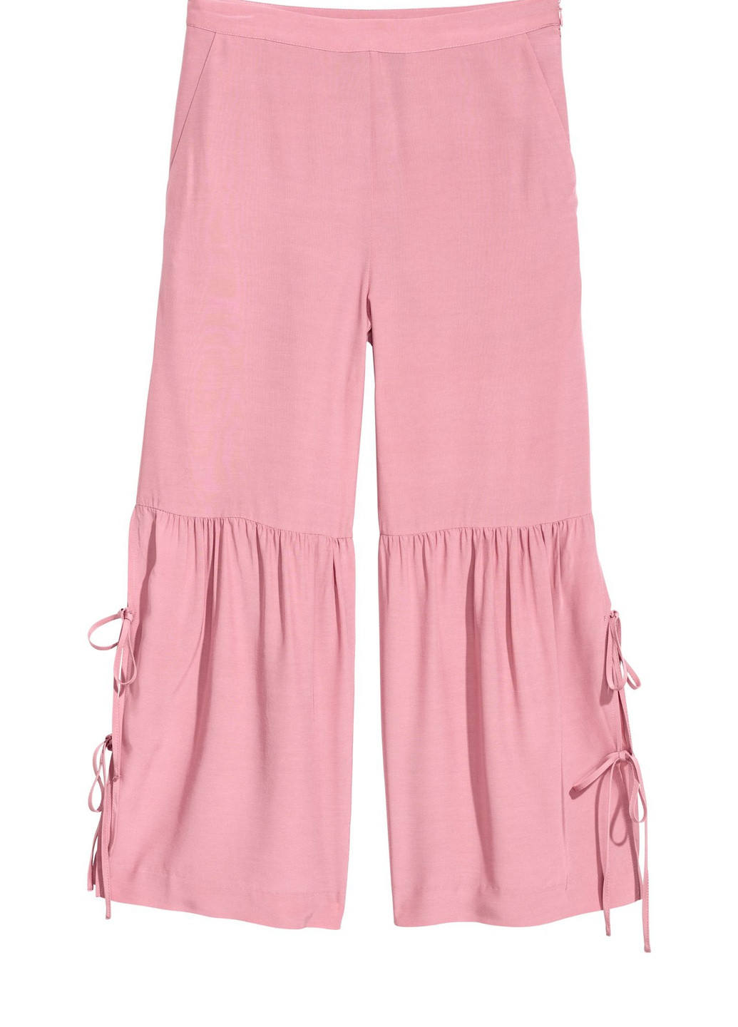 Темно-розовые кэжуал летние брюки H&M