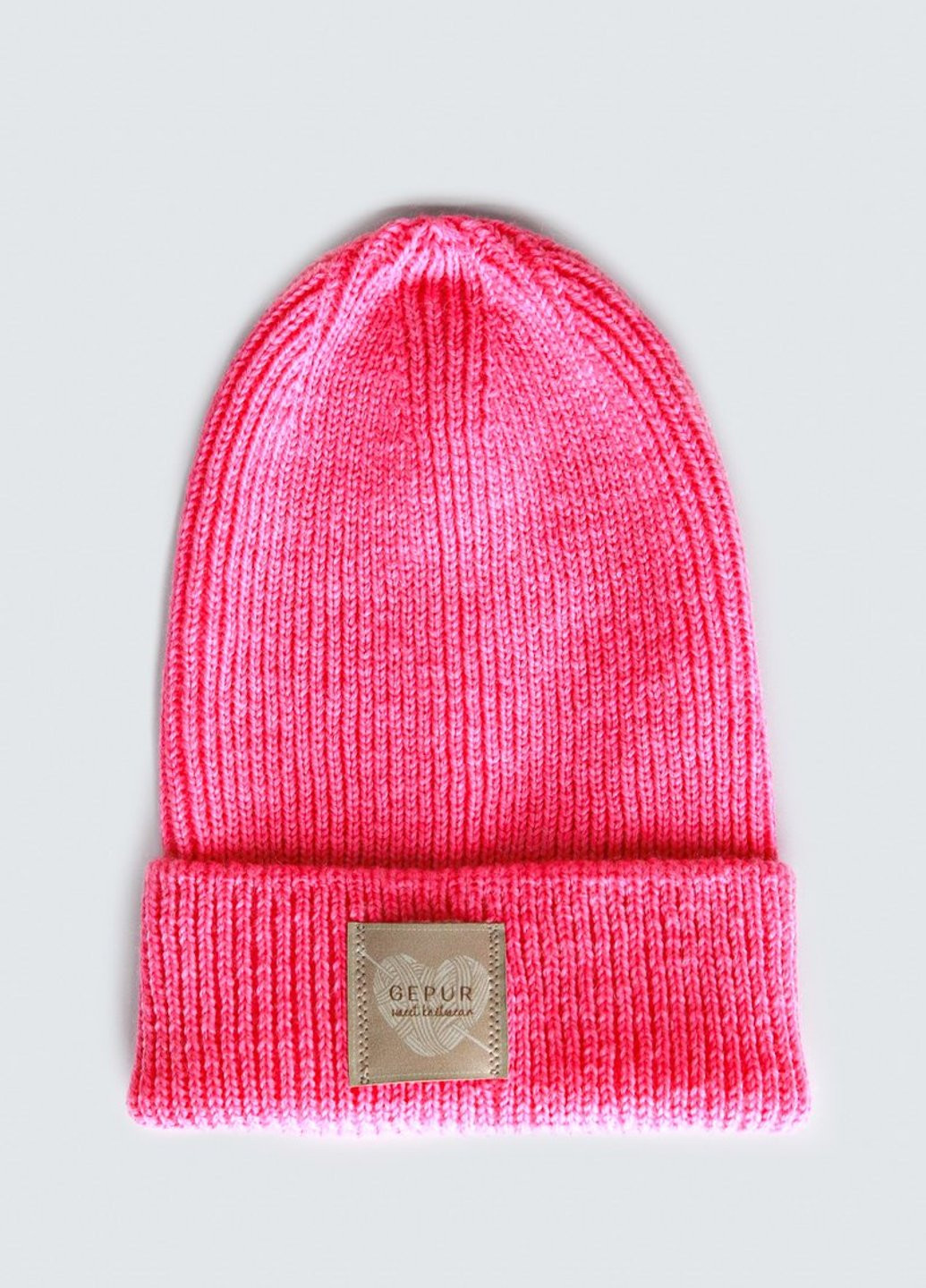 Розовая шапка с отворотом Gepur (257081830)