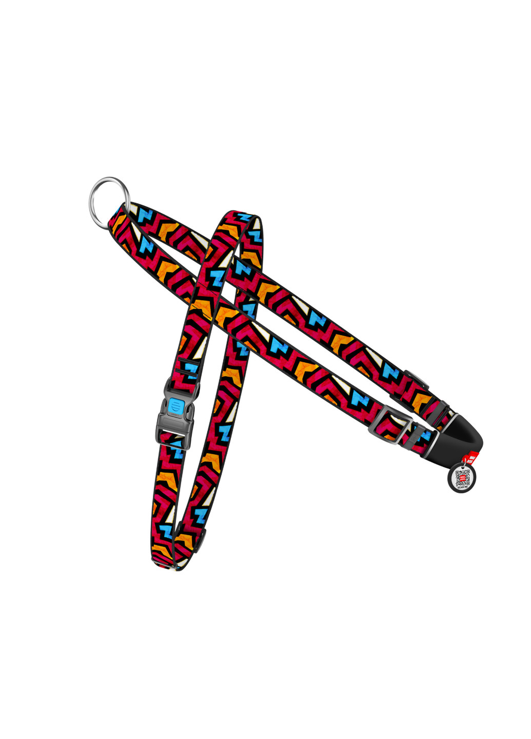 Шлея для собак швидкознімний з QR паспортом, малюнок "Графіті" S WAUDOG (257086000)