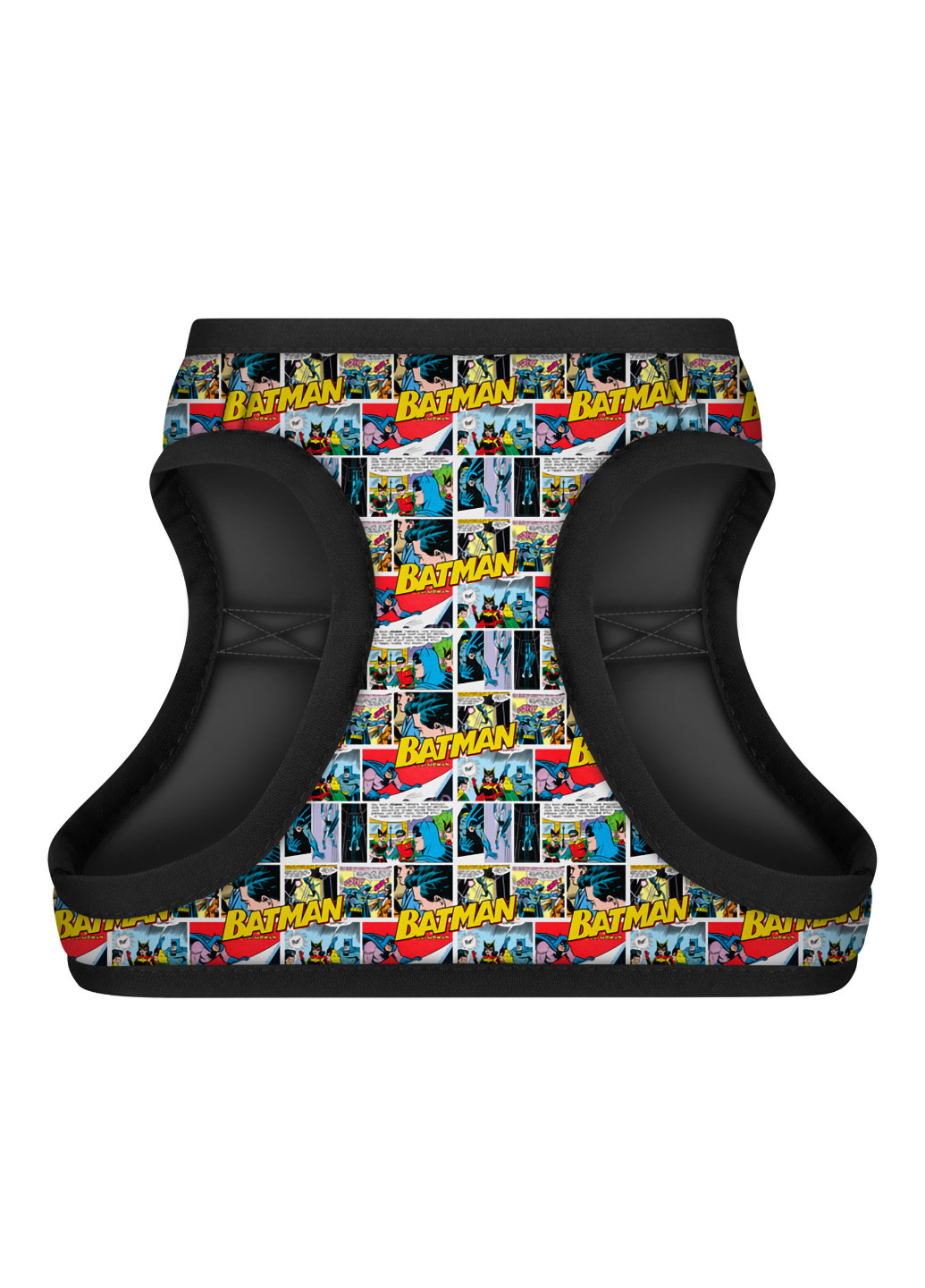 Шлея для собак мягкая c QR паспортом, рисунок "Бэтмен комикс" XS4 WAUDOG (257082075)