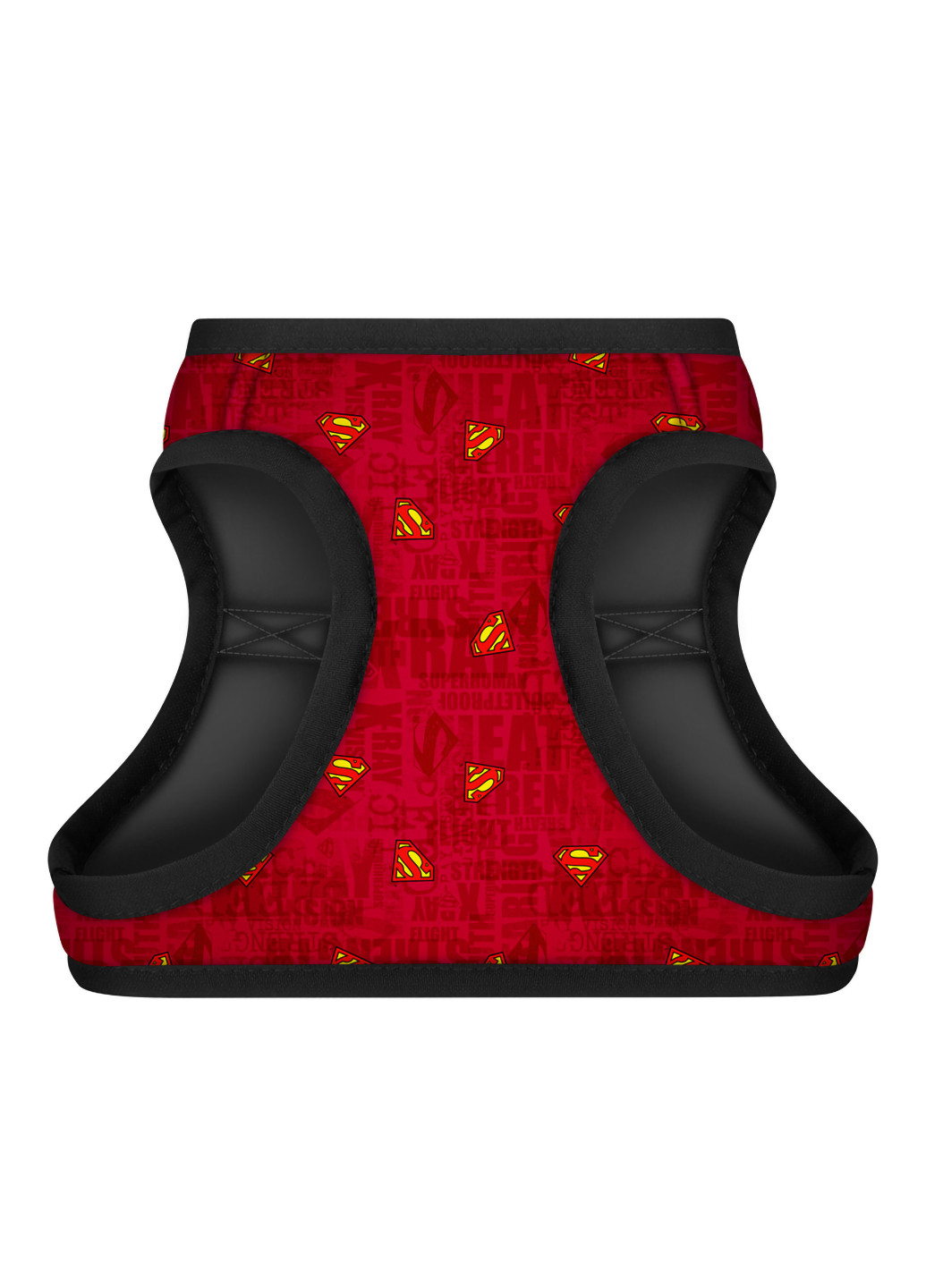 Шлея для собак мягкая c QR паспортом, рисунок "Супермен красный" S2 WAUDOG (257083725)