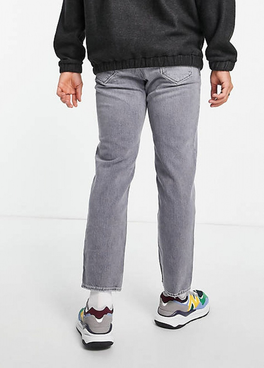 Серые демисезонные джинси свободного кроя 109709915 Grey Selected Homme