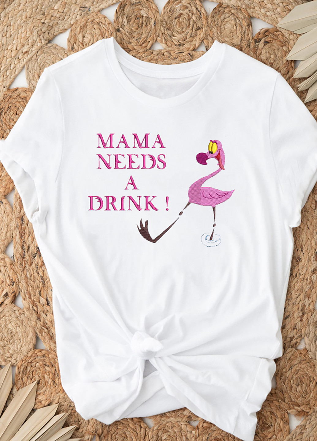 Белая демисезон футболка женская белая crazy flamingo-2 Love&Live