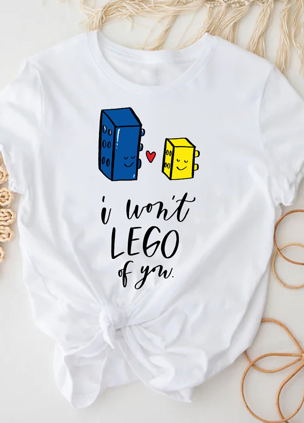 Біла демісезон футболка жіноча біла lego love Love&Live