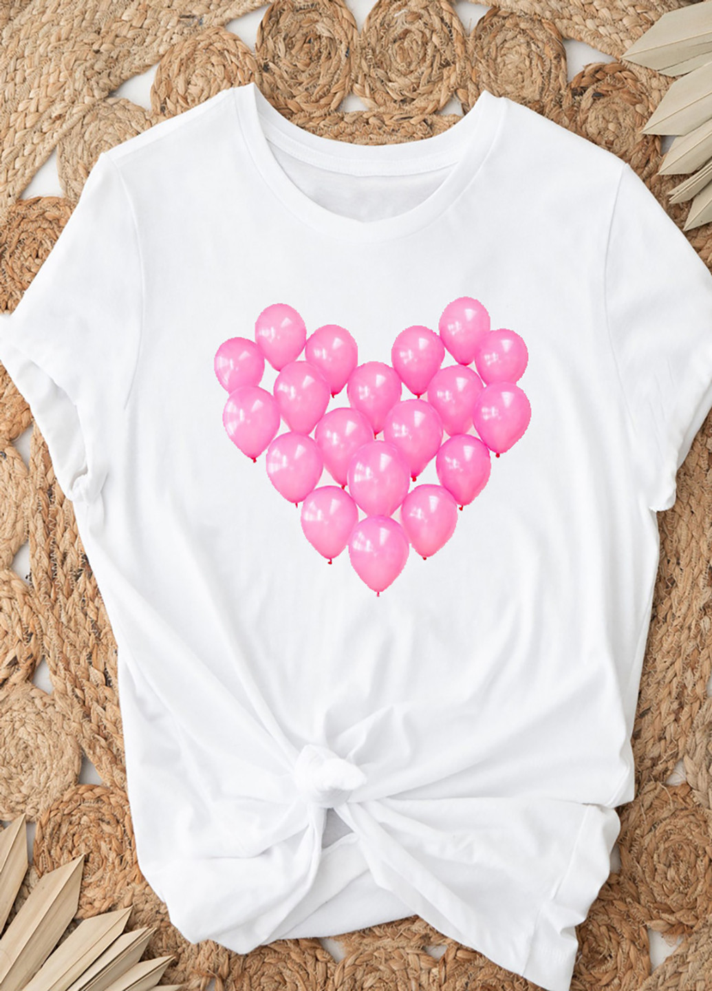 Біла демісезон футболка жіноча біла heart balloon Love&Live