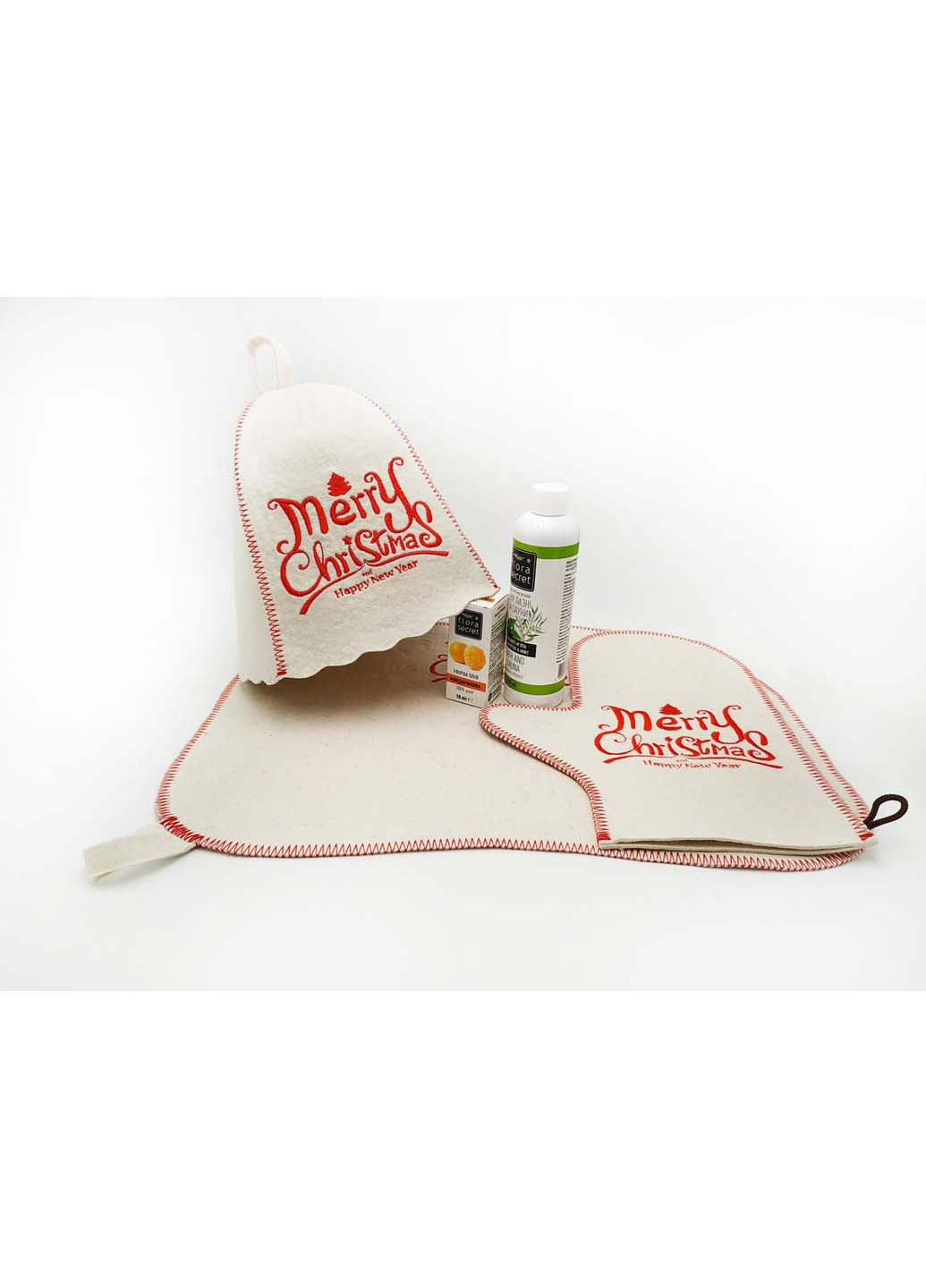 Подарочный набор для бани "Merry Christmas" 5 предметов Luxyart (257099196)