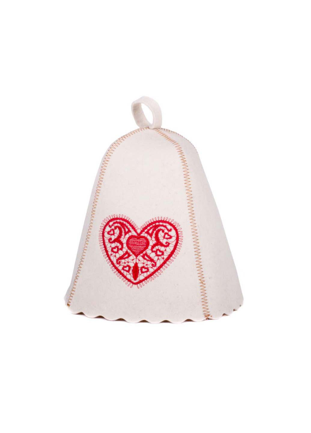 Банна шапка Серце з візерунком Luxyart (257099287)