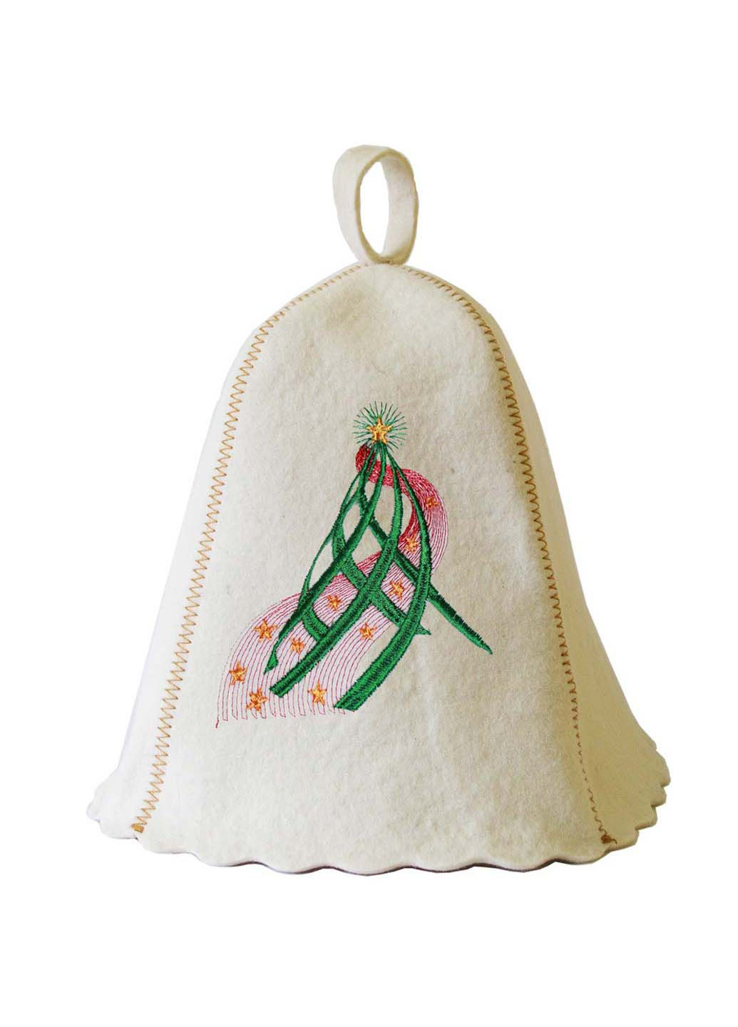 Банна шапка Ялинка та червона стрічка Luxyart (257099406)