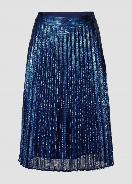 Синяя вечерний однотонная юбка Guess