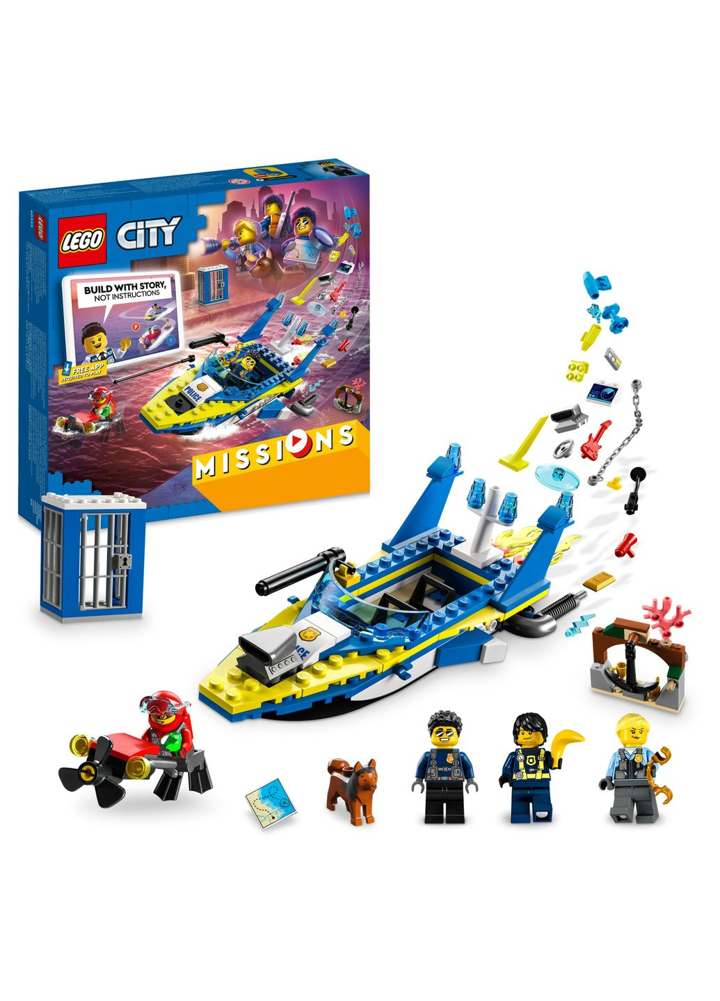 Конструктор City Missions Детективные миссии водной полиции 278 деталей (60355) Lego (257099768)