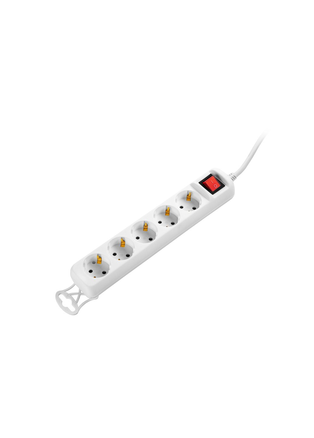 Сетевой удлинитель 5XSchuko з вимикачем,5м, white (-U05ES15M5) 2E (257140344)