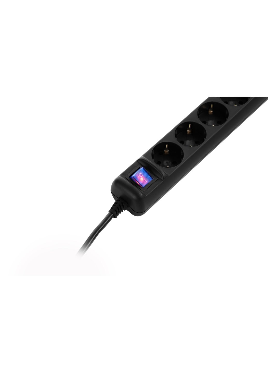 Сетевой удлинитель 5XSchuko з вимикачем, 5м, black (-U05ES15M5BK) 2E (257143363)