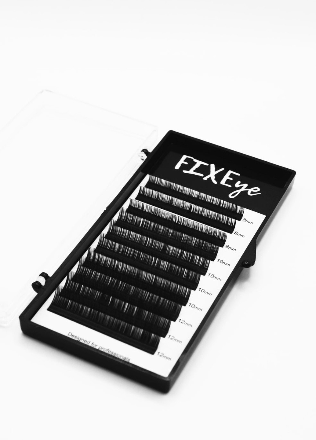 Ресницы для наращивания 10 линий MIX черные, изгиб CC, толщина 0.07мм, длина 8(3)*10(4)*12(3) FIXEye silk lash (257161316)