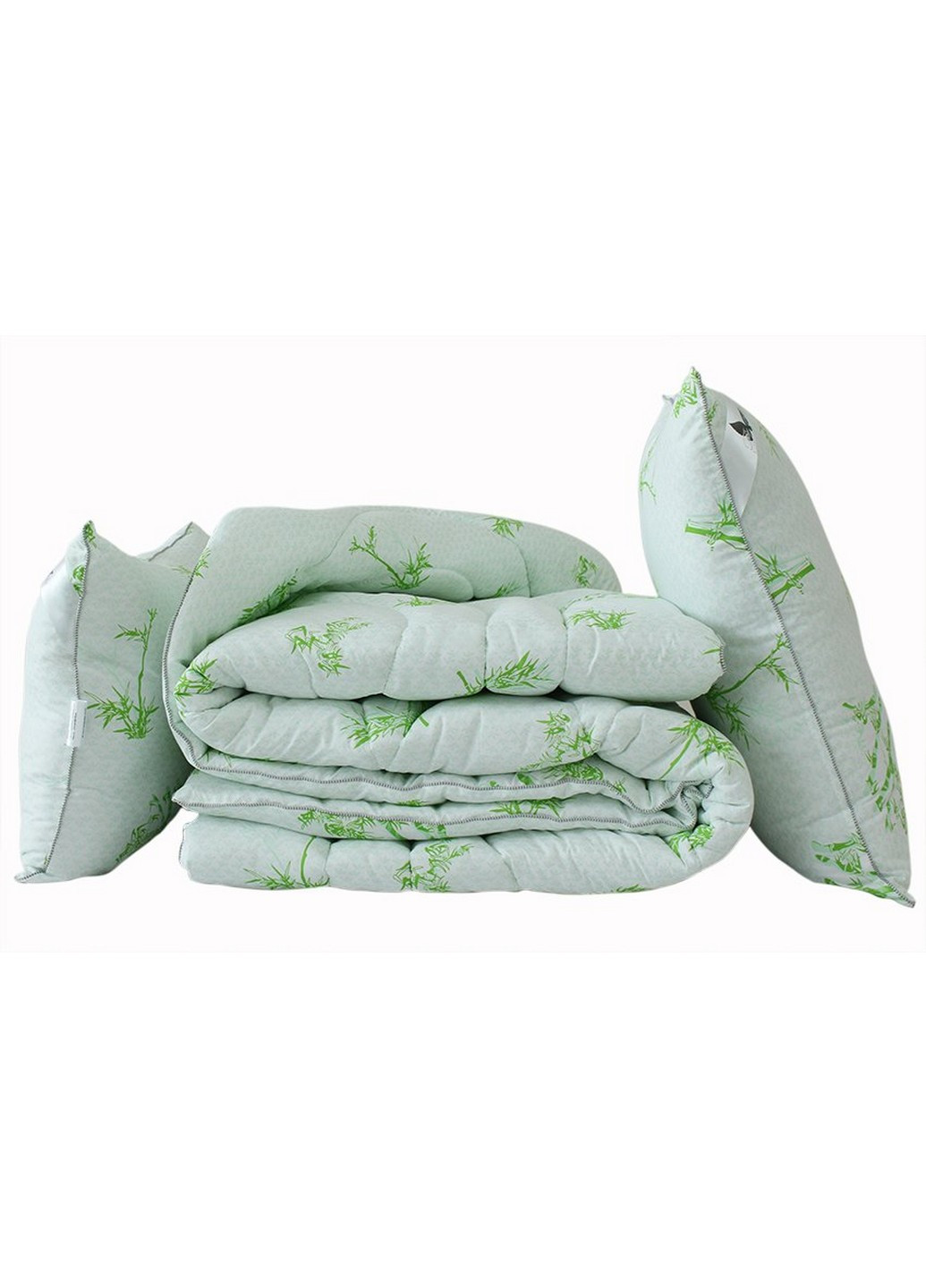 Комплект одеяло лебяжий пух Bamboo white + 2 подушки (70х70) 195х215 см Tag (257113089)