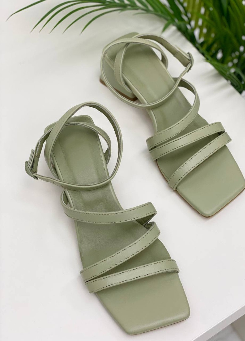 Оливковые босоножки shoesband Brand на липучке
