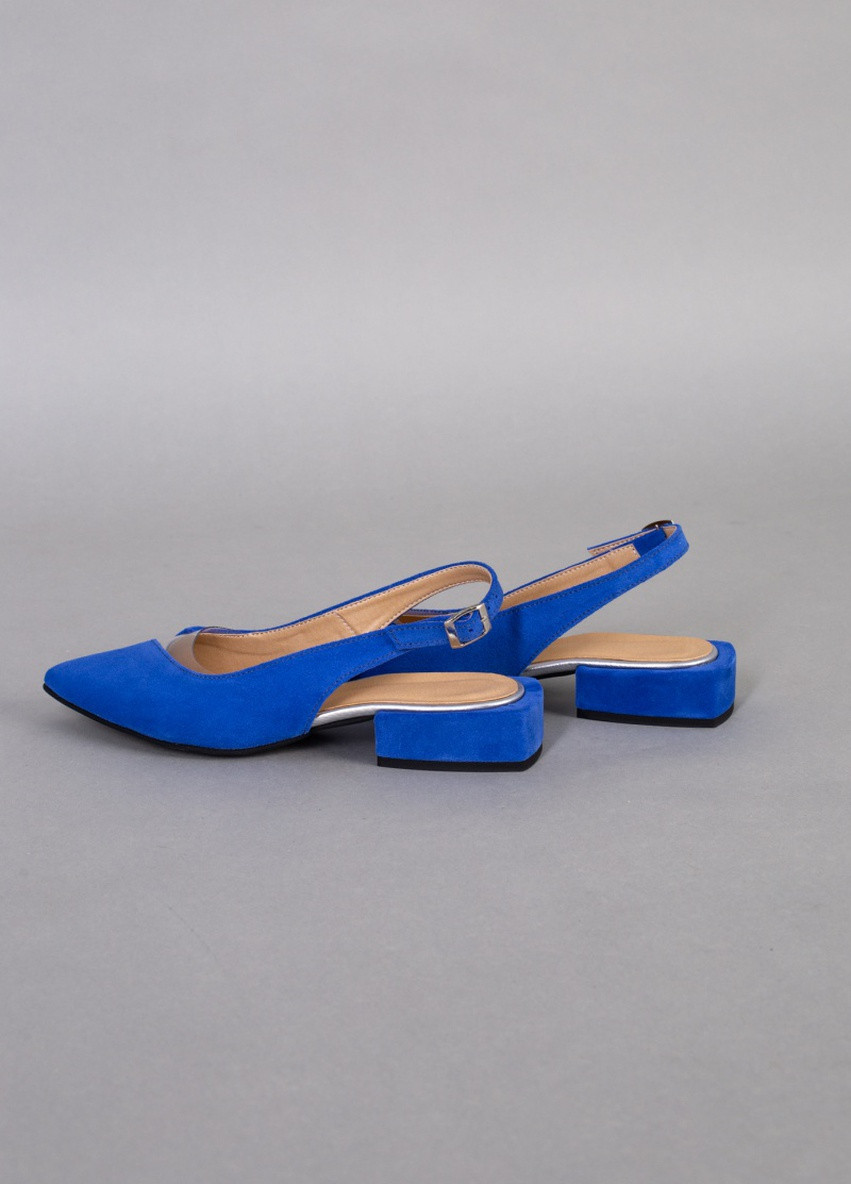 Синие босоножки shoesband Brand на липучке
