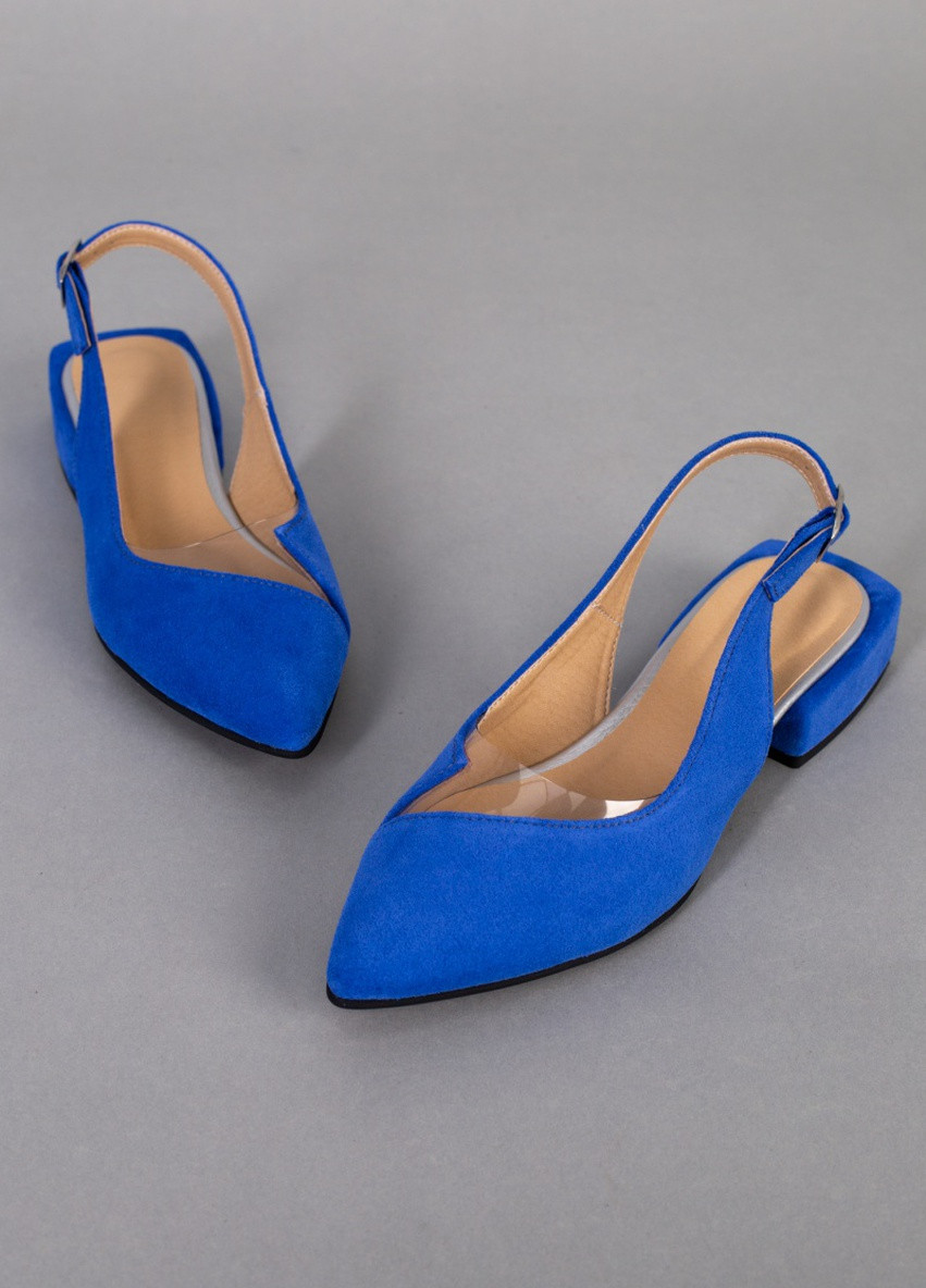 Синие босоножки shoesband Brand на липучке