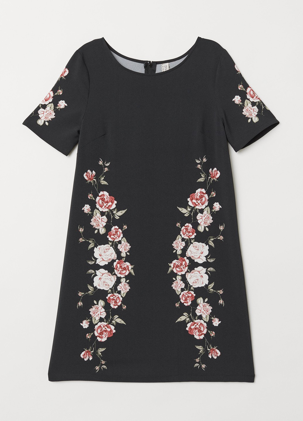 Чорна кежуал сукня H&M з квітковим принтом