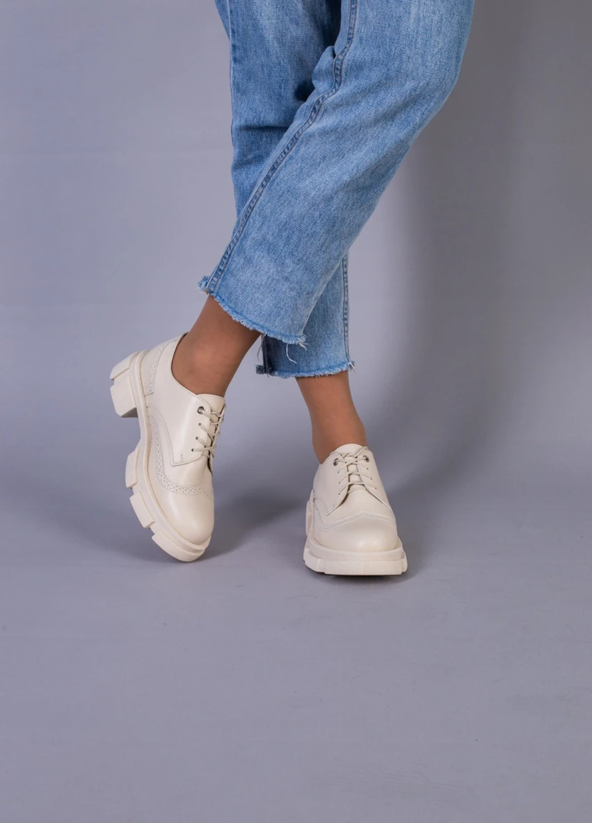 Brand Туфлі ShoesBand бежевий з натуральна шкіра, — демісезон (257136278)
