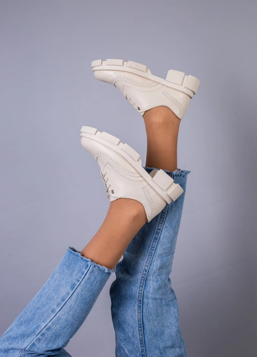 Brand Туфлі ShoesBand бежевий з натуральна шкіра, — демісезон (257136278)