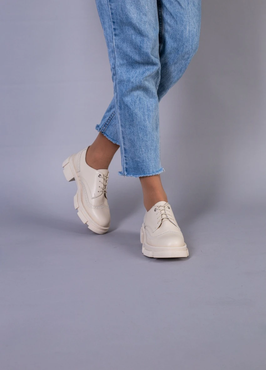Brand Туфлі ShoesBand бежевий з натуральна шкіра, — демісезон (257136278)